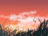 무료 클립 아트 : 가을 레드 붉은 하늘 노을 황혼 - 558977 | illustAC