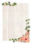 무료 클립 아트 : 꽃 프레임 카드 흰 나뭇결 제목 - 827010 | illustAC