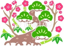 무료 클립 아트 : 송죽매 일본식 소재 그리고 재료 그리고 처리 소나무 - 869005 | illustAC