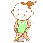무료 클립 아트 : 가사 주부 여성 귀여운 일 - 545369 | illustAC