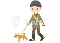 무료 클립 아트 : 노인 개를 산책 교통 안전 년부터 그림 - 975098 | illustAC