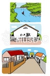 무료 클립 아트 : 주택가 호수 역 홈 보트 - 1131688 | illustAC