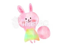 무료 클립 아트 : 수채화 스타일 귀여운 담홍색 필기 수공 - 780240 | illustAC