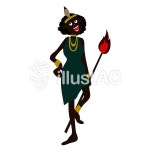 무료 클립 아트 : 종족의 국민 웃음 횃불 아프리카 계 - 988563 | illustAC