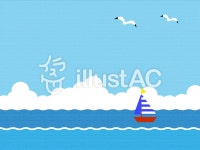 무료 클립 아트 : 빈 바다 여름 스카이 블루 시 - 722064 | illustAC