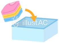 무료 클립 아트 : 의류 수납 새 단장 의상 케이스 수납 케이스 - 252911 | illustAC