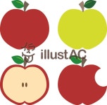 무료 클립 아트 : 애플 사과 귀여운 가을 유치원 - 248546 | illustAC