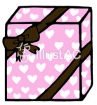 무료 클립 아트 : 선물, 발렌타인, 선물 1 (발렌타인 컬러), 핑크 - 26140 | illustAC