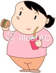무료 클립 아트 : 과체중 뚱보 체중 증가 과식 비만아 - 378677 | illustAC