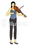 무료 클립 아트 : 바이올린 여성 음악 연주  - 1183581 | illustAC