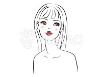 무료 클립 아트 : 스킨 데 콜테 쌩얼 여성 페이스 - 788471 | illustAC