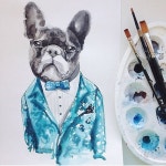 art, dog 그리고 painting We Heart It의 이미지