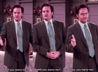 friends, chandler bing 그리고 monica geller We Heart It의 이미지