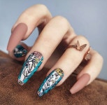 Anillo de mariposa | nails, rosa 그리고 flores