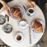 Croissant | water, breakfast 그리고 morning