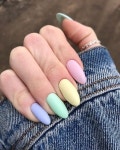 Uñas postizas color pastel