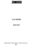 ZANUSSI ZGF 647 OPERATING AND INSTALLATION MANUAL Pdf Download | ManualsLib ZANUSSI ZGF 647 OPERATING AND INSTALLATION MANUAL Pdf... 