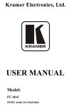 KRAMER FC-46XL USER MANUAL Pdf Download | ManualsLib KRAMER FC-46XL USER MANUAL Pdf Download