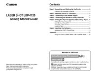 CANON LASER SHOT LBP-1120 GETTING STARTED MANUAL Pdf Download | ManualsLib CANON LASER SHOT LBP-1120 GETTING STARTED MANUAL Pdf... 