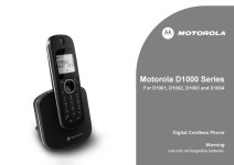MOTOROLA D1001 USER MANUAL Pdf Download | ManualsLib MOTOROLA D1001 USER MANUAL Pdf Download
