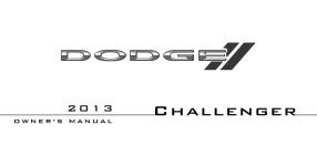 DODGE 2013 CHALLENGER OWNERS MANUAL Pdf Download | ManualsLib DODGE 2013 CHALLENGER OWNERS MANUAL Pdf Download