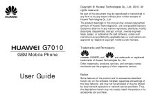 HUAWEI G7010 USER MANUAL Pdf Download | ManualsLib HUAWEI G7010 USER MANUAL Pdf Download