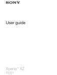 SONY XPERIA XZ F8331 CELL PHONE USER MANUAL | ManualsLib