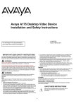 AVAYA A175 INSTALLATION AND SAFETY INSTRUCTIONS Pdf Download | ManualsLib AVAYA A175 INSTALLATION AND SAFETY INSTRUCTIONS Pdf... 