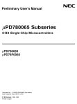 NEC MPD780065 SERIES PRELIMINARY USERS MANUAL Pdf Download | ManualsLib