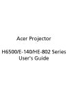 ACER H6500 SERIES PROJECTOR USER MANUAL | ManualsLib ACER H6500 SERIES PROJECTOR USER MANUAL