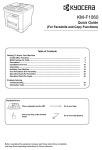 KYOCERA KM-F1060 ALL IN ONE PRINTER QUICK MANUAL | ManualsLib KYOCERA KM-F1060 ALL IN ONE PRINTER QUICK MANUAL