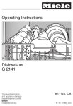 MIELE INSPIRA G2141 DISHWASHER OPERATING INSTRUCTIONS MANUAL | ManualsLib MIELE INSPIRA G2141 DISHWASHER OPERATING INSTRUCTIONS... 