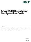 ACER ALTOS G5450 INSTALLATION & CONFIGURATION MANUAL Pdf... ACER ALTOS G5450 INSTALLATION & CONFIGURATION MANUAL Pdf Download