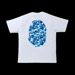 베이프(BAPE) | 베이프 ABC 카모 빅 에이프 헤드 티셔츠 화이트 블루 | 트렌비
