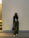 데이빈 투벤 골덴 스트링 와이드 팬츠