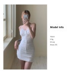 델라인 사이드 셔링 튜브탑 오프숄더 드레스