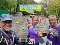 Strava에서 Jorge P.님이 2022년 7월 24일에 수행한 14.7mi 달리기 활동 FIRST DUATHLON: HAPPY. GREAT 👍🏾  - Jorge P.s 14.7mi run
