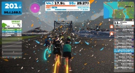 on August 14, 2023 by [Halo] 허. on Strava Zwift - Race: 3R Racing (B) on Flat Route in Watopia - [Halo] 허.s 41.3 km bike ride