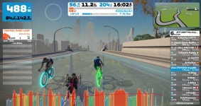 Strava에서 Matthew W.님이 2023년 2월 1일에 수행한 35.4km 라이딩 활동 Zwift - Race: 3R Racing (A) on Classique in London... 