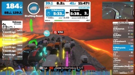 Strava에서 Shota N.님이 2022년 8월 6일에 수행한 53.0km 라이딩 활동 Zwift - Race: 3R Volcano Flat 50k Race - 4 Laps (48.... 