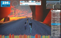 9km 라이딩 활동 Zwift - Race: 3R Racing (B) on Volcano Circuit in Watopia - 성호 김.s 36.9km bike ride