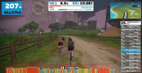 3km 라이딩 활동 Zwift - Race: STAGE 3: Beach Party—Mech Isle Loop (B) on Mech Isle Loop in Makuri Islands - Kijoo K.s 20.3km bike... 