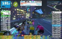 Strava에서 Mark O.님이 2022년 10월 22일에 수행한 49.5km 라이딩 활동 Zwift - Race: 3R Volcano Flat 50k Race - 4 Laps (48.... 
