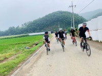 Strava에서 [R.T] 이.님이 2019년 6월 30일에 수행한 124.1km 라이딩 활동 옥천 향수 100리길 투어 - [R.T] 이승태/코빈s 124.1km bike... 