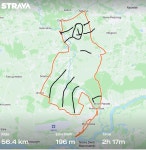 Strava에서 Bartek T.님이 2022년 6월 27일에 수행한 50.0km 라이딩 활동 Po pracy jeździliśmy na loda ;] - Bartek T.s 50.0km... 
