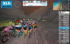 on Strava Zwift - Race: 3R Racing (B) on Volcano Circuit in Watopia - [Sootysmith][Nfr][Orm] 최.s 35.7 km bike ride