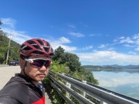Strava에서 Blueblus K.님이 2022년 9월 11일에 수행한 53.5km 라이딩 활동 Lunch Ride  - Blueblus K.s 53.5km bike ride