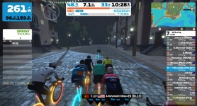 on August 14, 2023 by [Halo] 허. on Strava Zwift - Race: 3R Racing (B) on Flat Route in Watopia - [Halo] 허.s 41.3 km bike ride