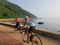 Strava에서 켱 켱.님이 2016년 8월 7일에 수행한 28.4km 라이딩 활동 통영 마실 산양일주도로 - 켱 켱s 28.4km bike ride