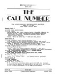 The Call Number, Volume 22, Number 6, March 1961 - UNT Digital Library The Call Number, Volume 22, Number 6, March 1961
